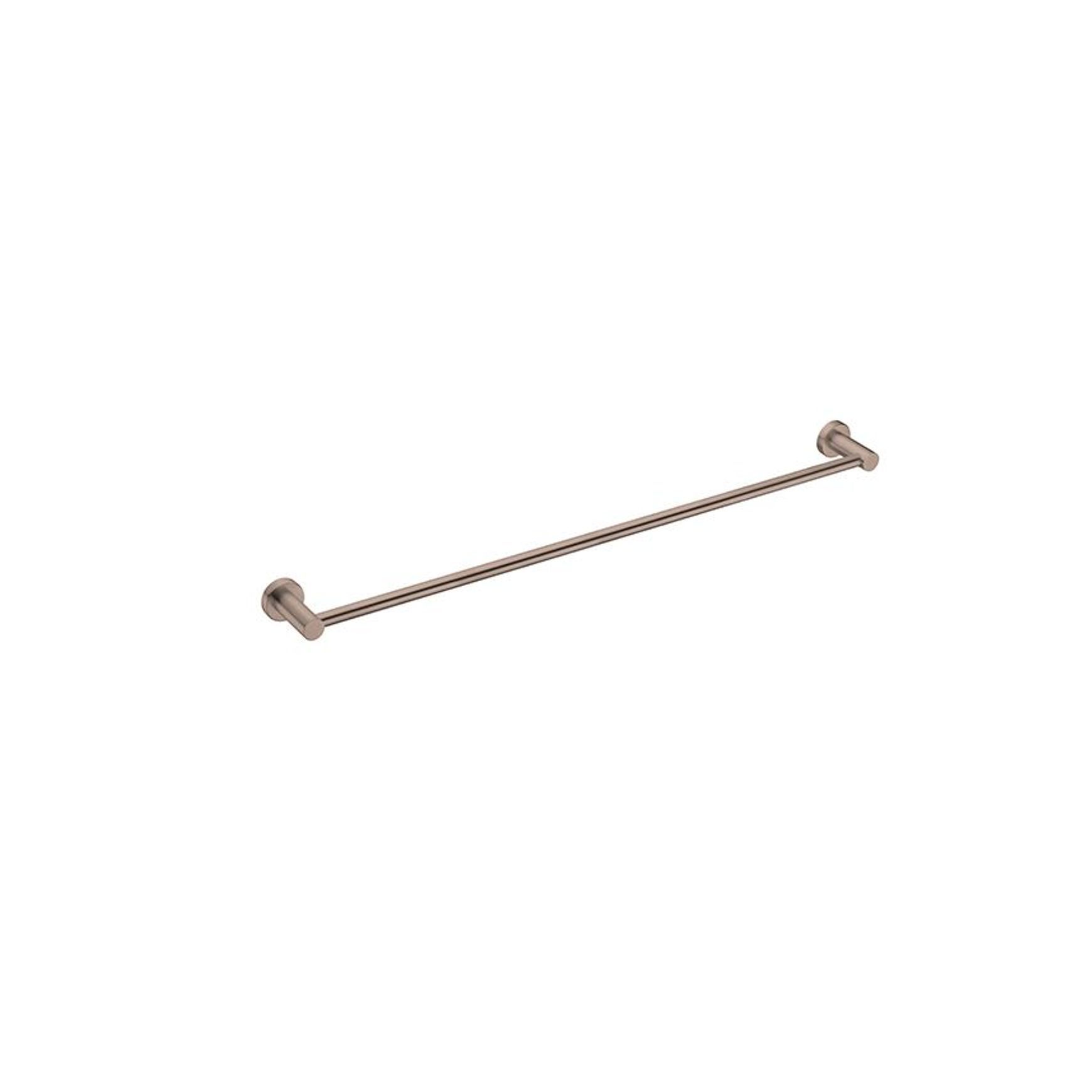 Mecca Single Towel Rail 800mm Brushed Bronze