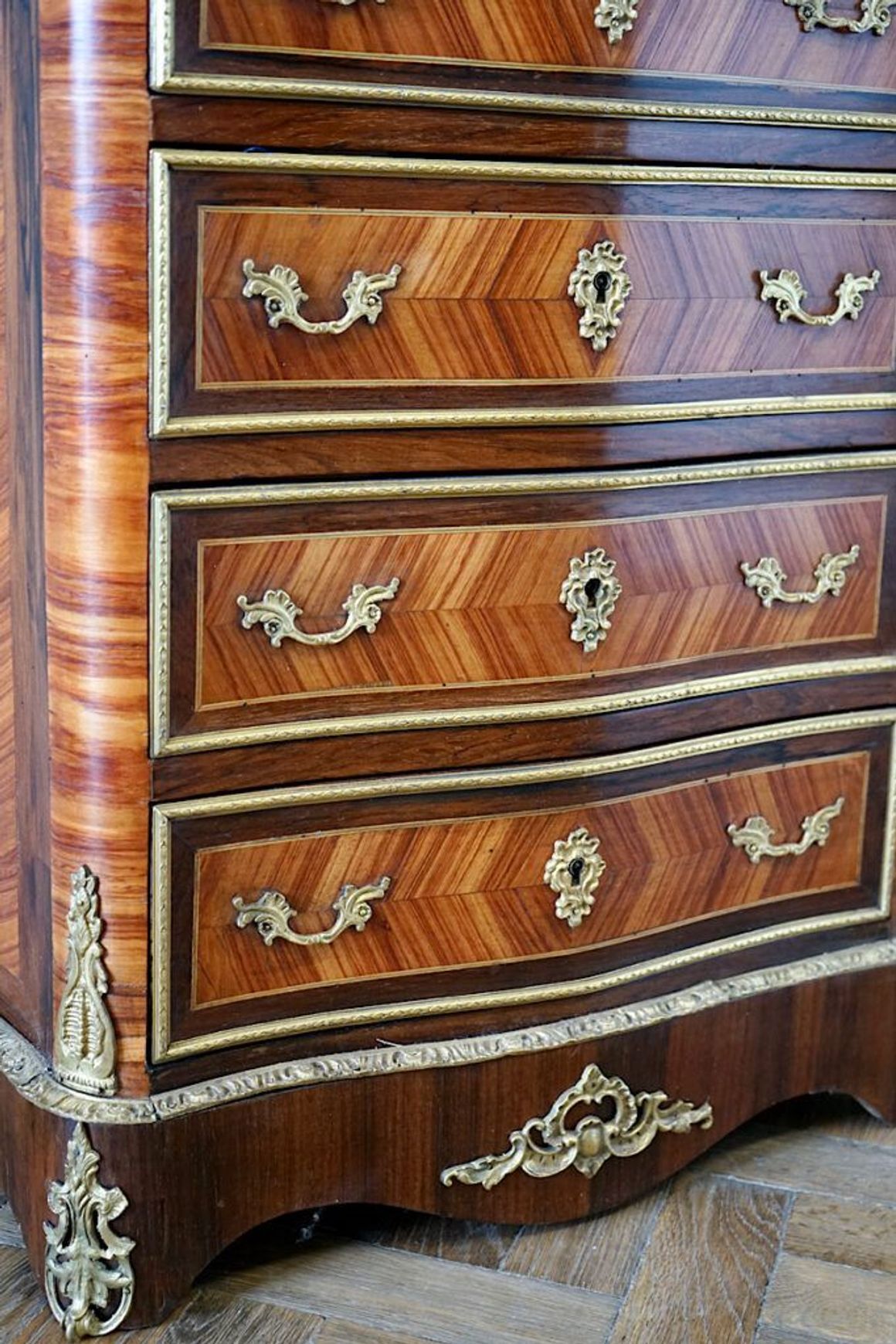 French Regence Marquetry Secretaire