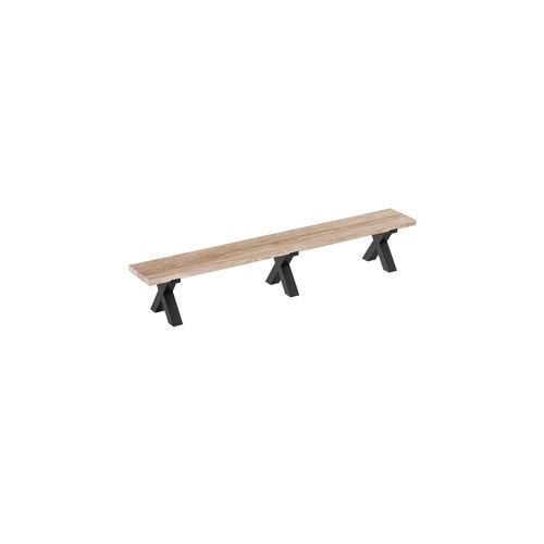 Fortico Teak X-leg Bench Seat 280cm