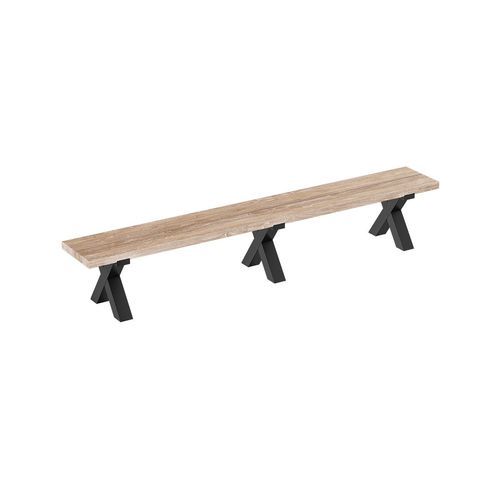 Fortico Teak X-leg Bench Seat 280cm