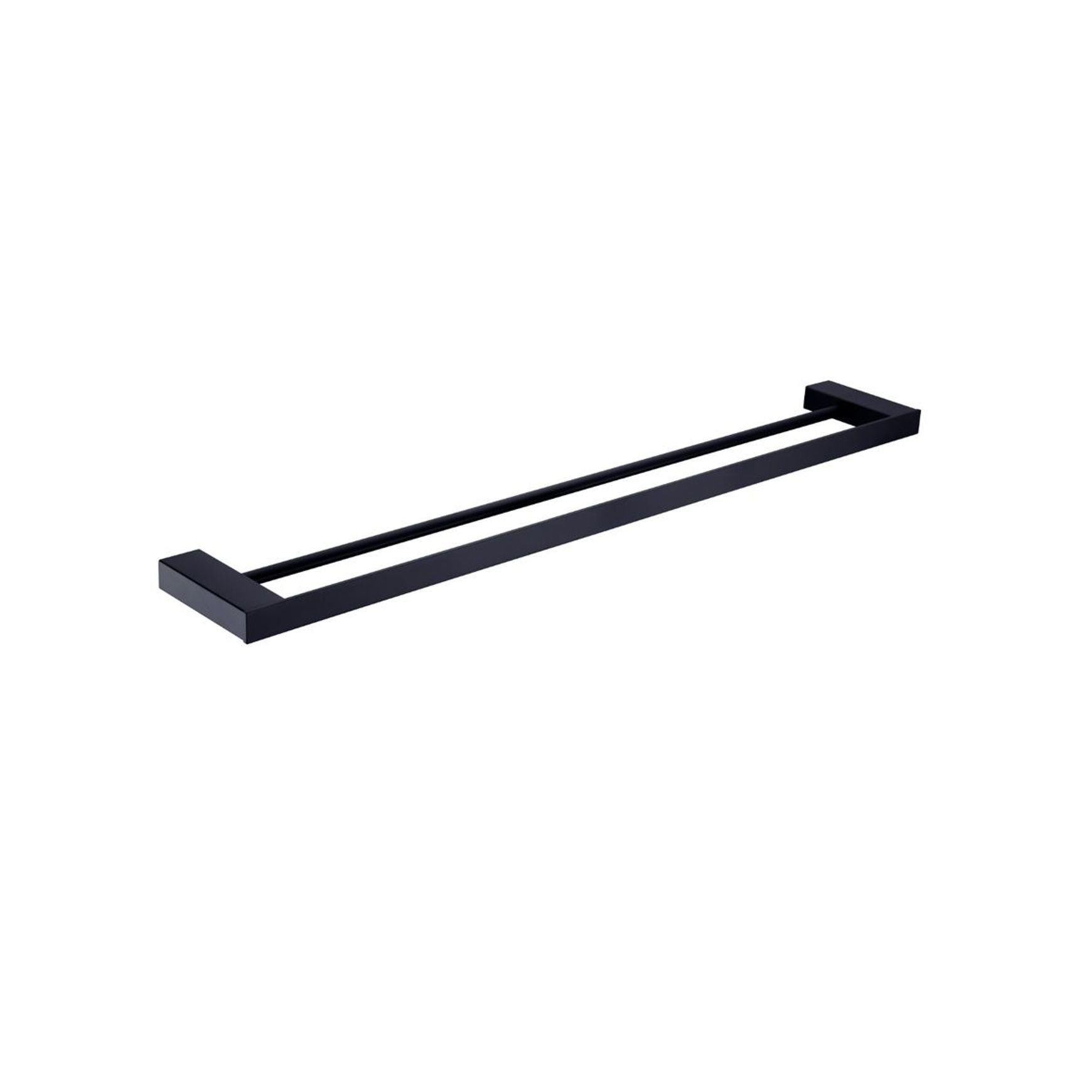 Celia Double Towel Rail 800mm Matte Black