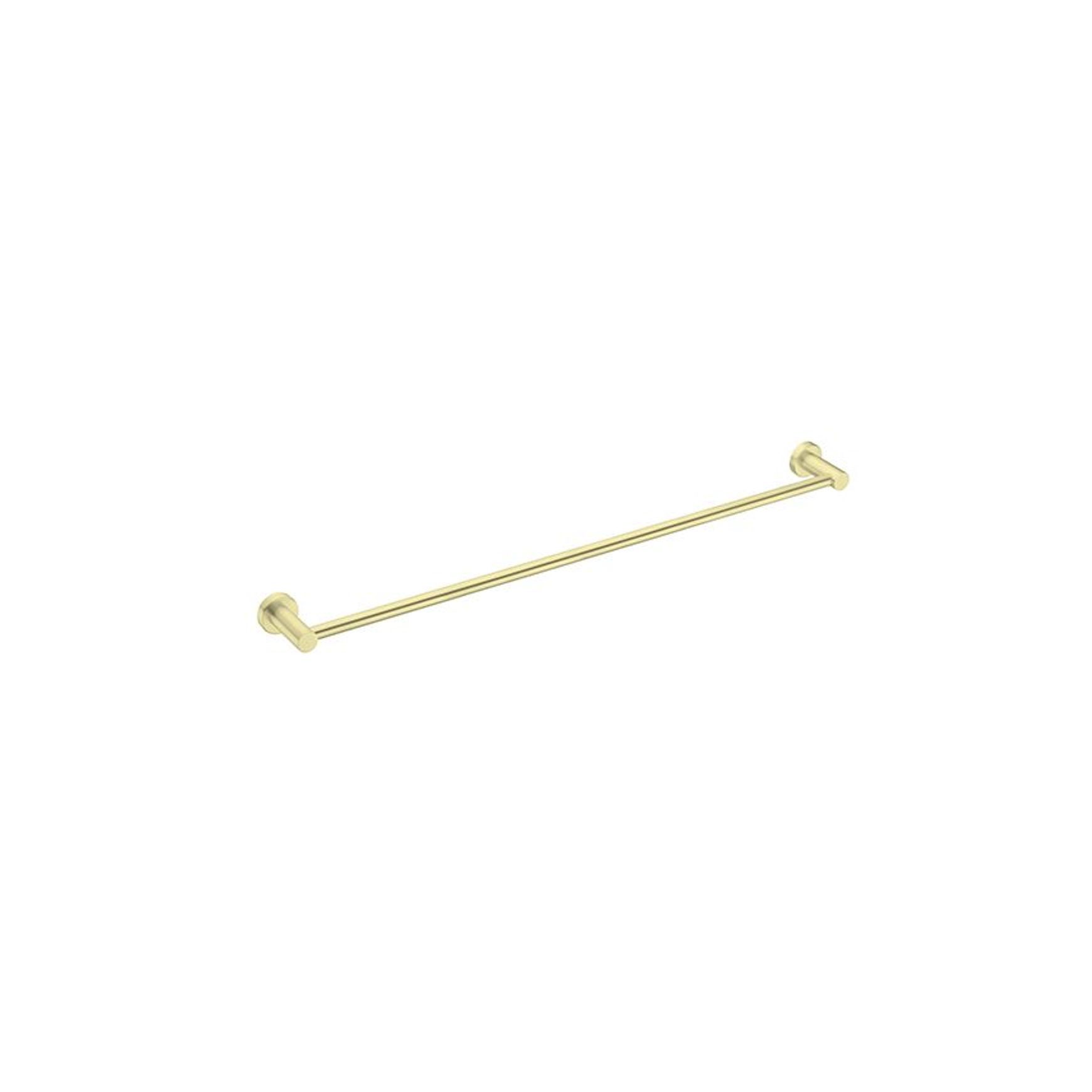 Mecca Single Towel Rail 800mm Brushed Gold