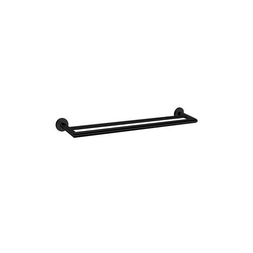 Dolce Double Towel Rail 700mm Matte Black