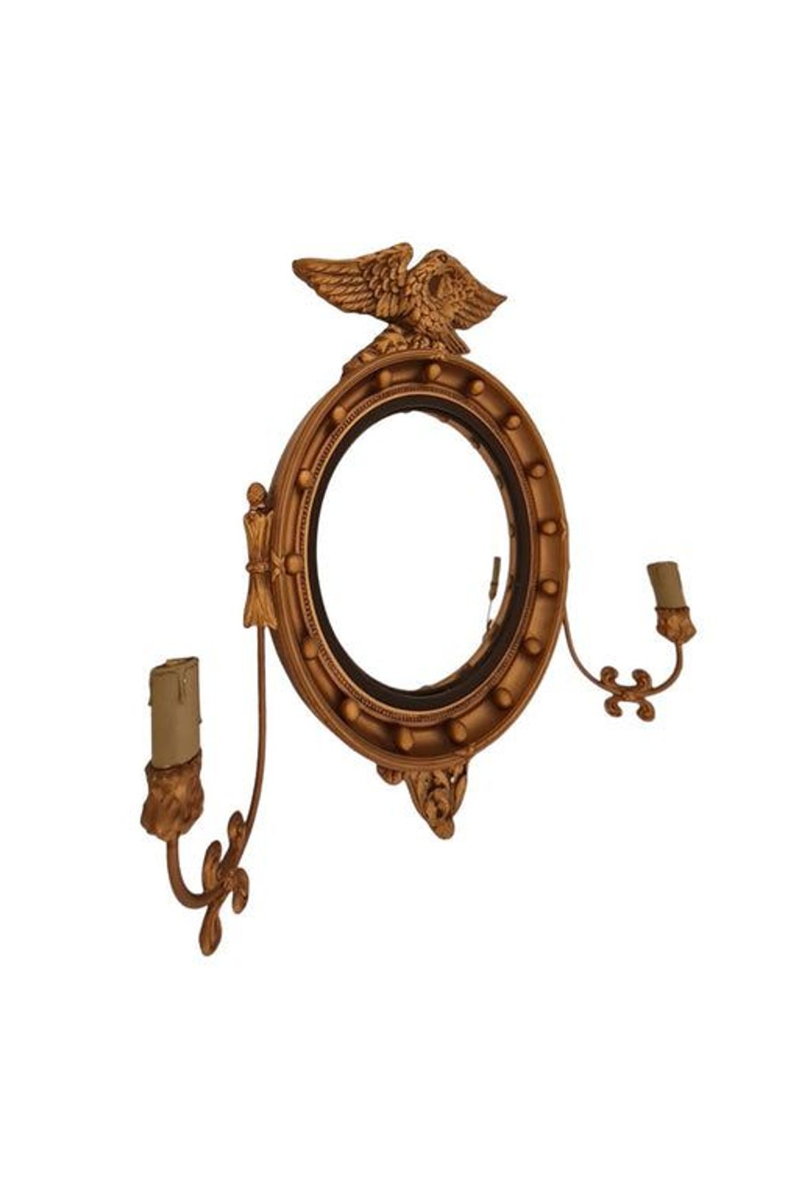 George IV Style Gilt Framed Convex Mirror