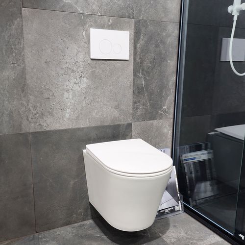 CODE Pure Typhoon Wall Hung Toilet Suite X Matte White Button
