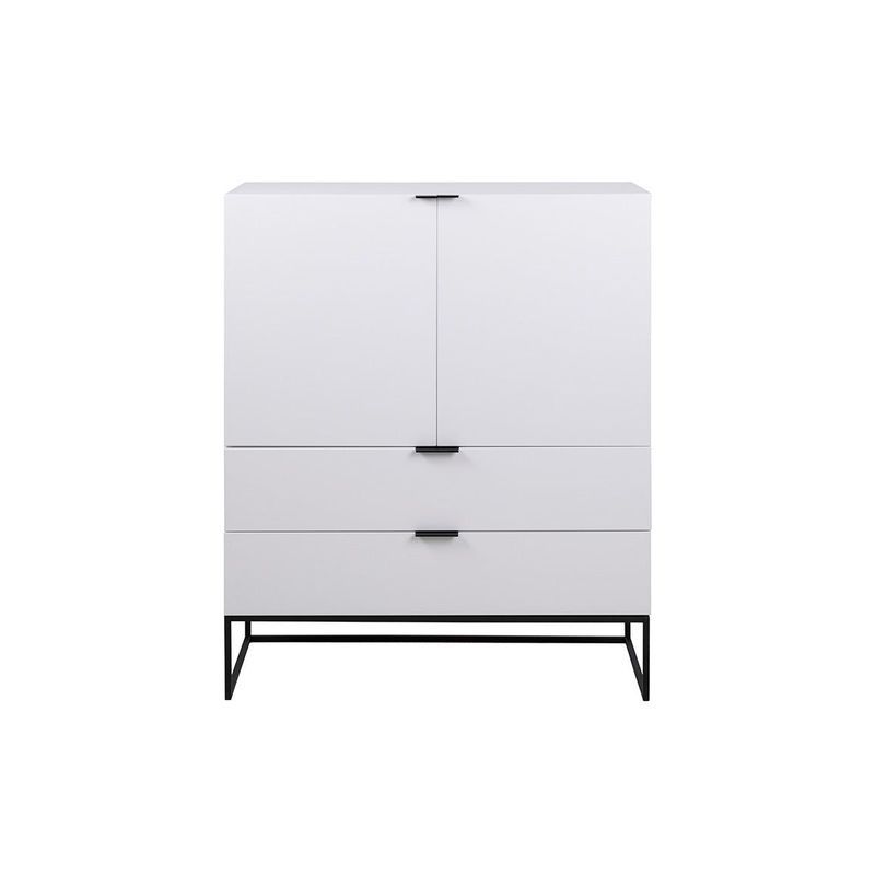 SVANA Tall Sideboard 100cm - White