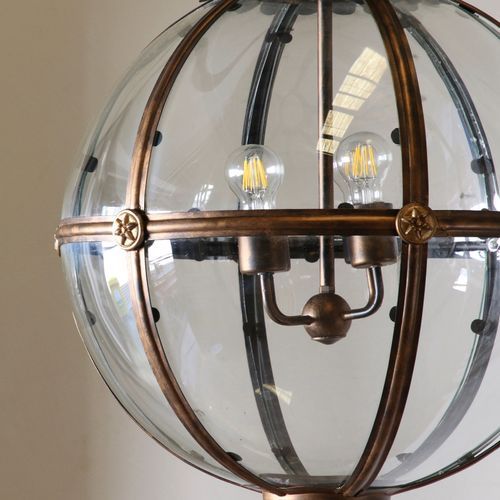 Globe Lantern | Bronze & Gilt