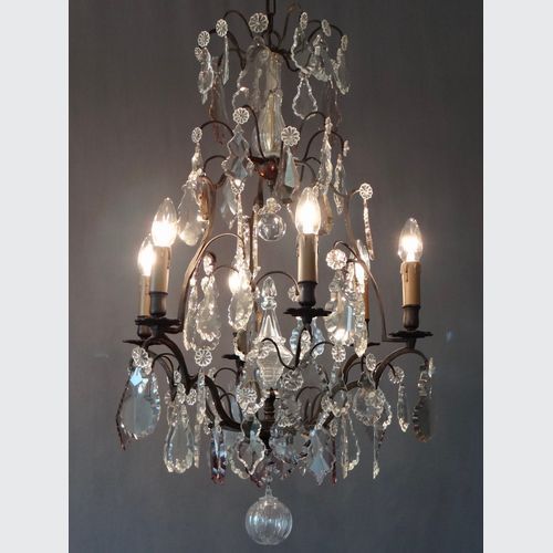 Antique French Crystal Chandelier C.1910-30