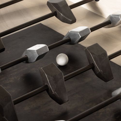 Foosball Table in Aged Metal & Bleached Guanacaste