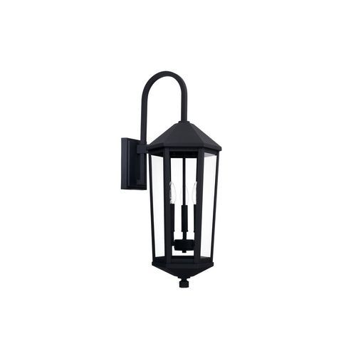 Landon 3 Light Outdoor Wall Lantern - Medium in Black