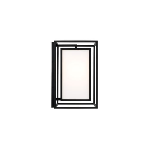 Merlo 1 Light Outdoor Wall Light - Large in Black