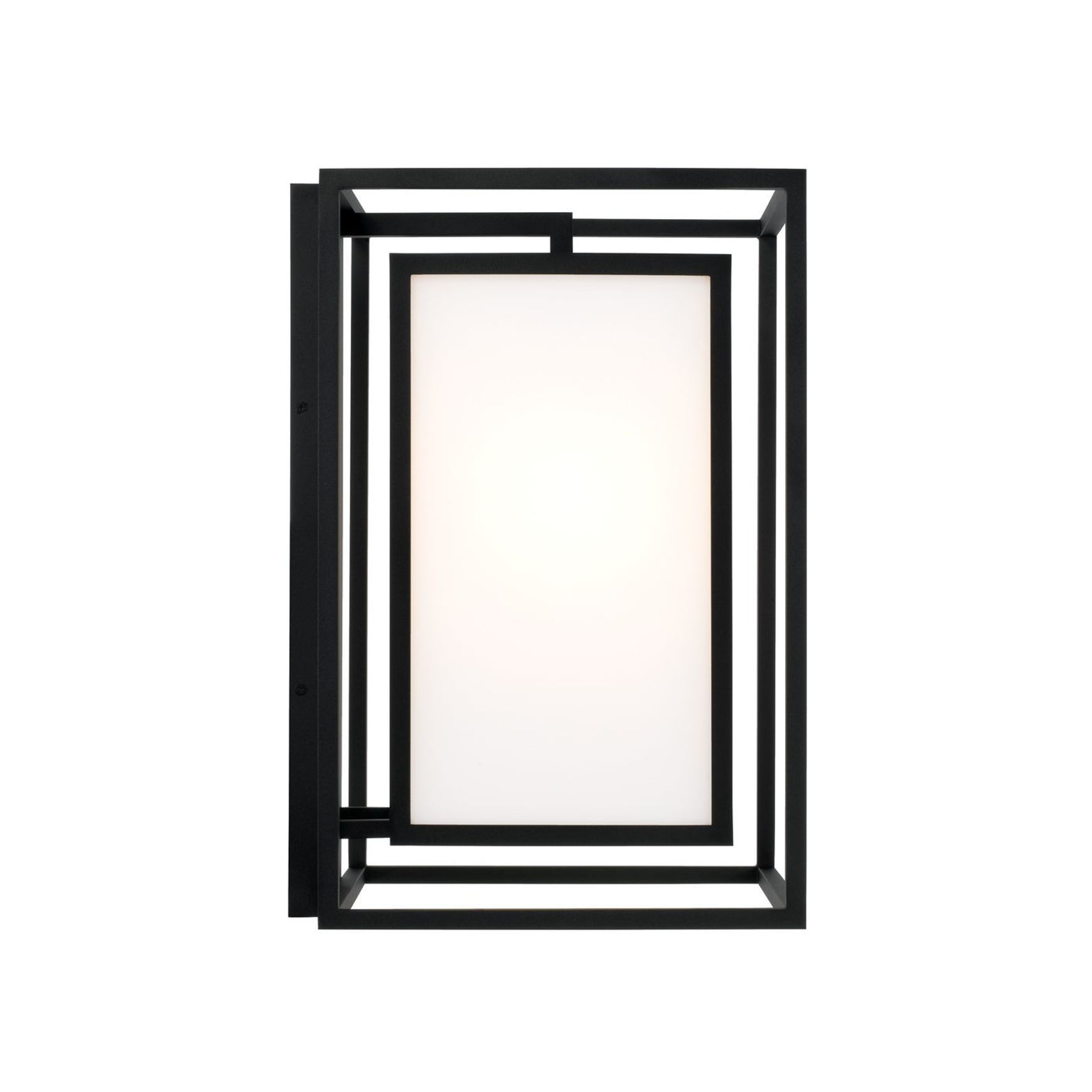 Merlo 1 Light Outdoor Wall Light - Large in Black