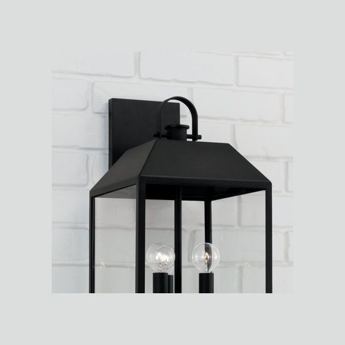 Brook 3 Light Outdoor Wall Lantern - Medium In Black