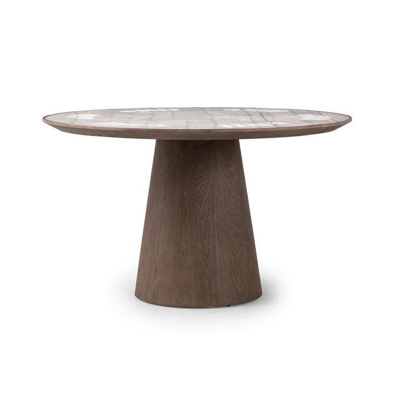 Skye Poker Table in Weathered Dark Oak