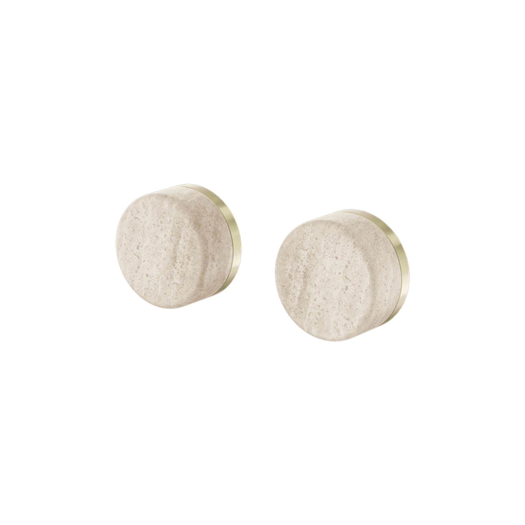 Serenity Wall Top Assembly With Rome Travertine Handle Brushed Gold