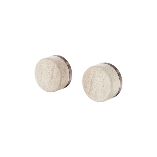 Serenity Wall Top Assembly With Rome Travertine Handle Brushed Bronze