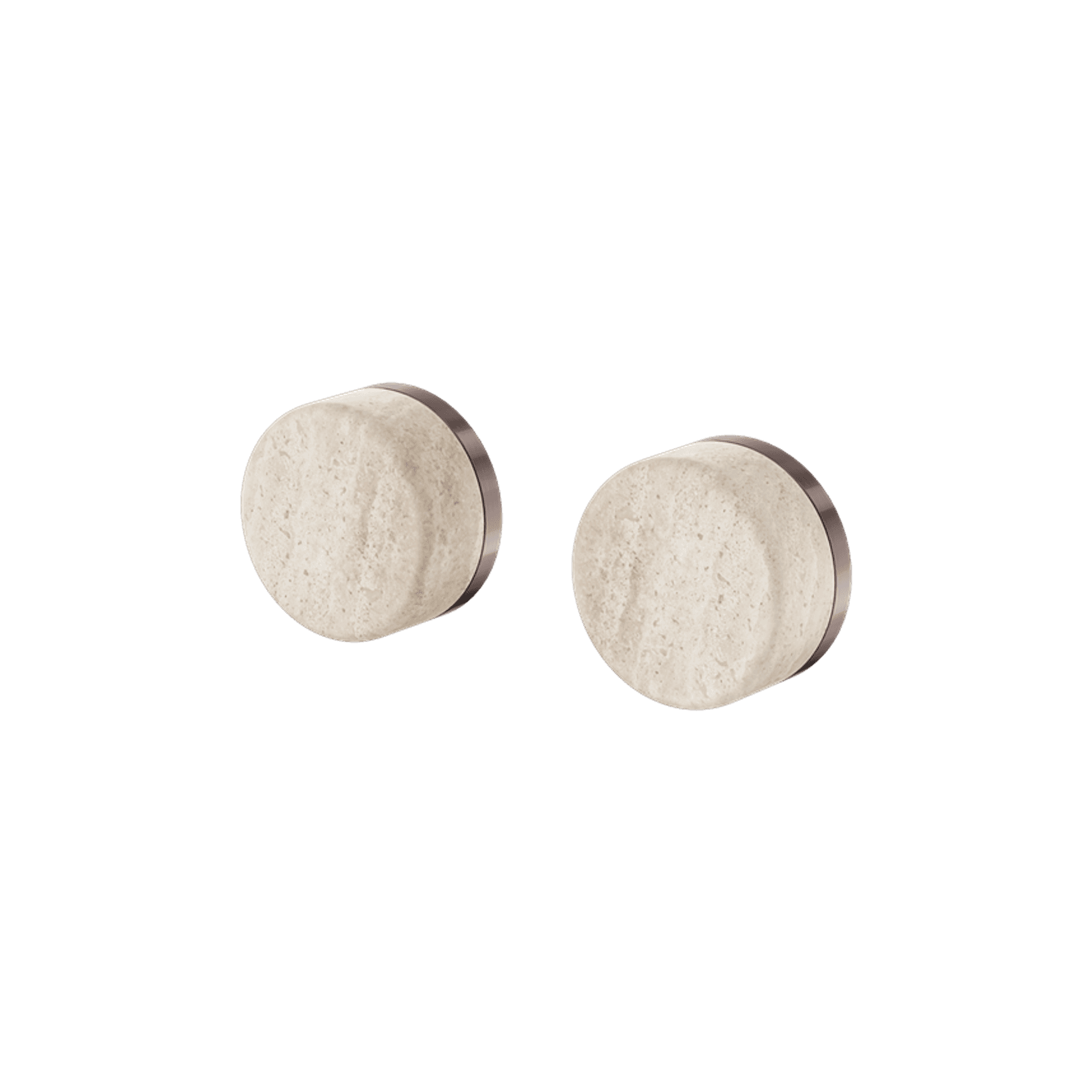 Serenity Wall Top Assembly With Rome Travertine Handle Brushed Bronze