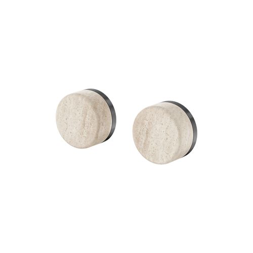 Serenity Wall Top Assembly With Rome Travertine Handle Gun Metal