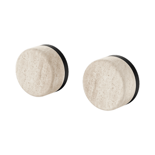 Serenity Wall Top Assembly With Rome Travertine Handle Matte Black