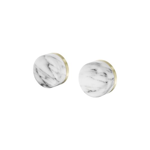 Serenity Wall Top Assembly With Arabescato Corchia Handle Brushed Gold
