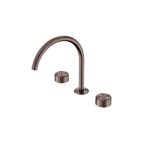 Serenity Bath/Kitchen Set Arc Spout With Metal Handle Brushed Bronze