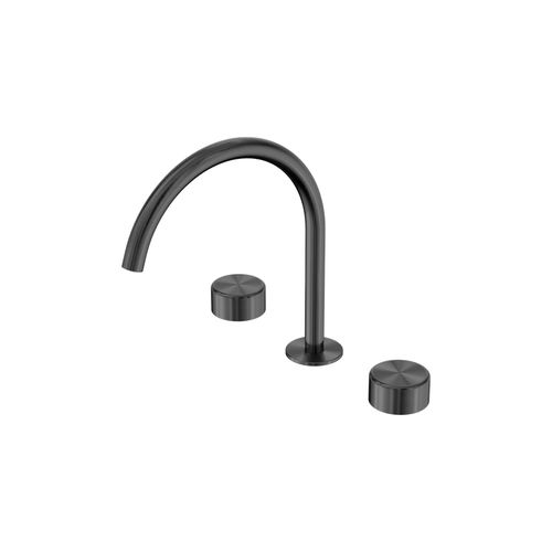 Serenity Bath/Kitchen Set Arc Spout With Metal Handle Gun Metal