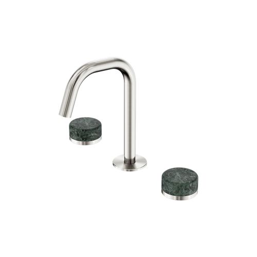 Serenity Basin Set Edge Spout With Verde Alpi Handle Brushed Nickel