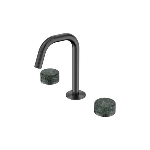 Serenity Basin Set Edge Spout With Verde Alpi Handle Gun Metal