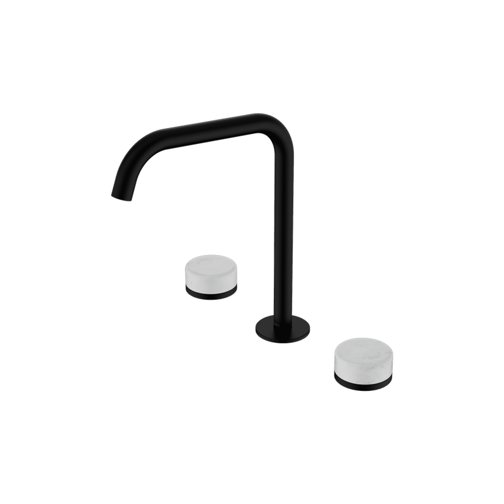 Serenity Bath/Kitchen Set Edge Spout With Carrara Handle Matte Black
