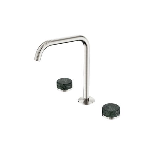 Serenity Bath/Kitchen Set Edge Spout With Verde Alpi Handle Brushed Nickel
