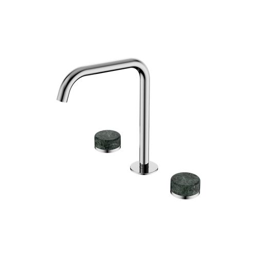 Serenity Bath/Kitchen Set Edge Spout With Verde Alpi Handle Chrome