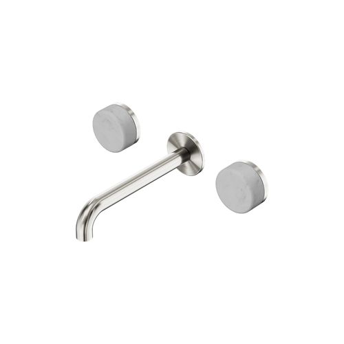 Serenity Wall Basin Set 160mm Spout With Carrara Handle Brushed Nickel