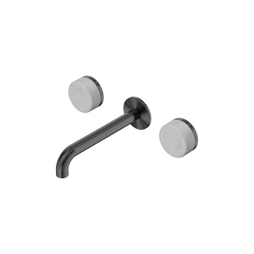 Serenity Wall Basin Set 160mm Spout With Carrara Handle Gun Metal