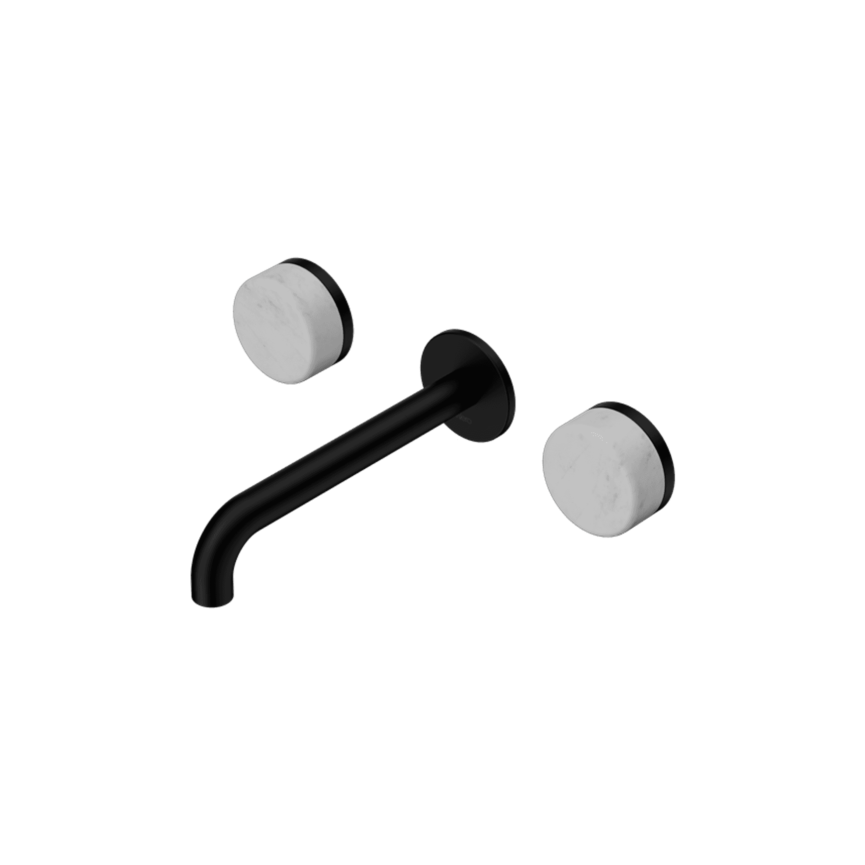 Serenity Wall Basin Set 160mm Spout With Carrara Handle Matte Black
