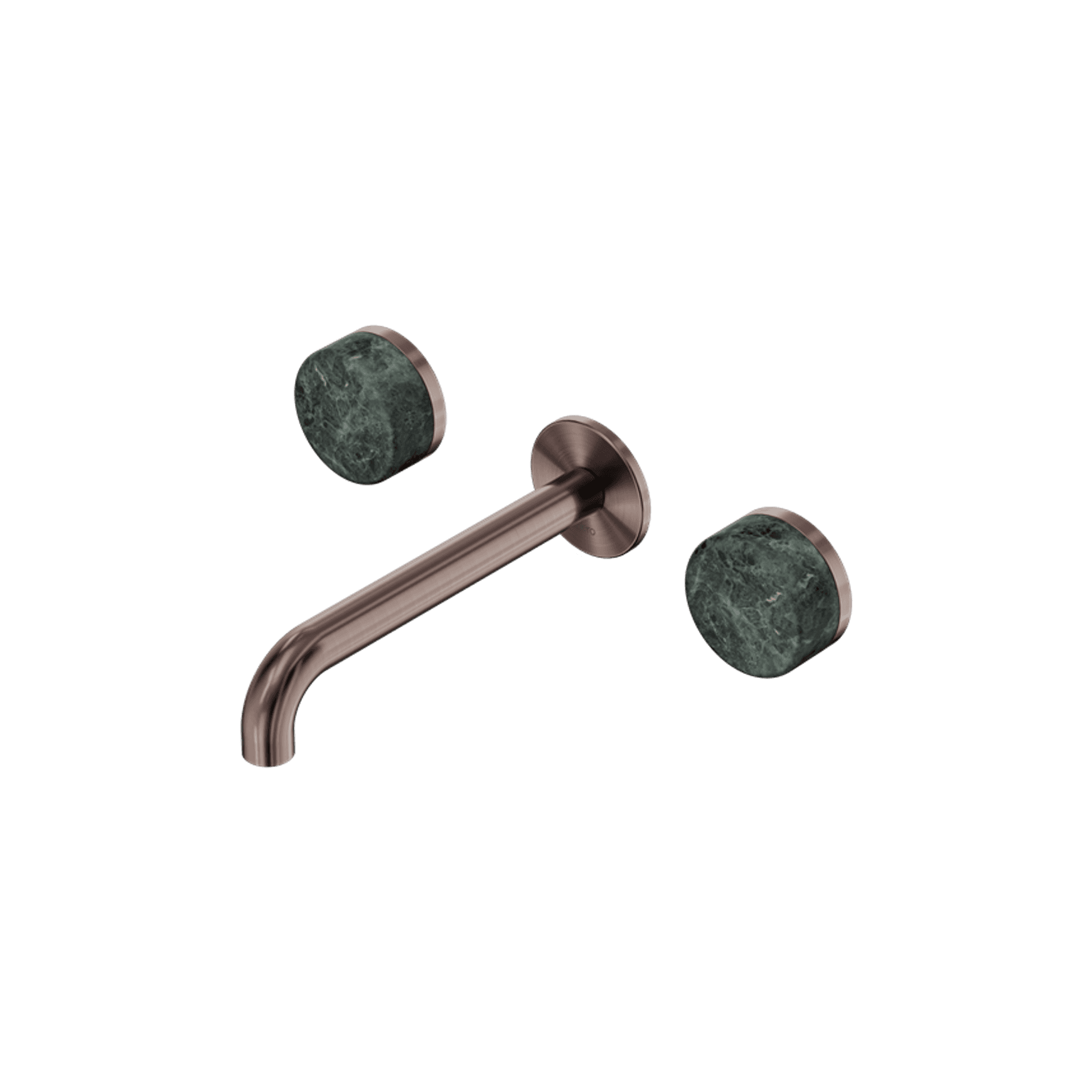 Serenity Wall Basin Set 160mm Spout With Verde Alpi Handle Brushed Bronze