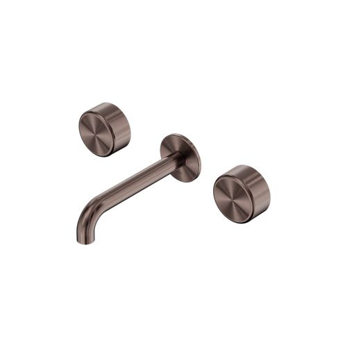 Serenity Wall Basin Set 160mm Spout With Metal Handle Brushed Bronze