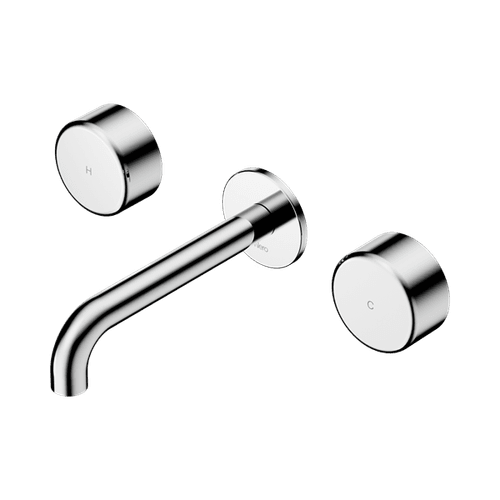 Serenity Wall Basin Set 185mm Spout With Metal Handle Chrome