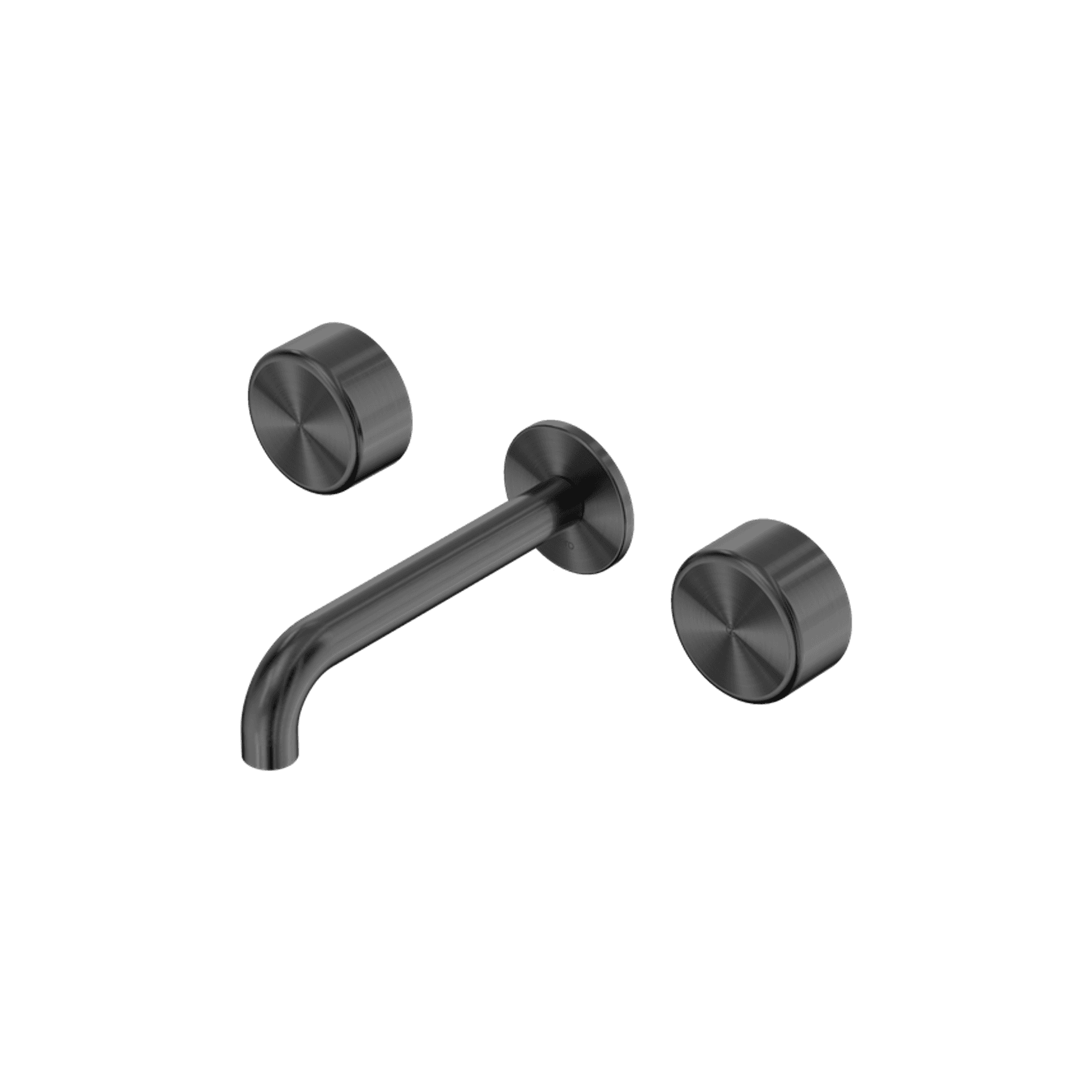 Serenity Wall Basin Set 185mm Spout With Metal Handle Gun Metal