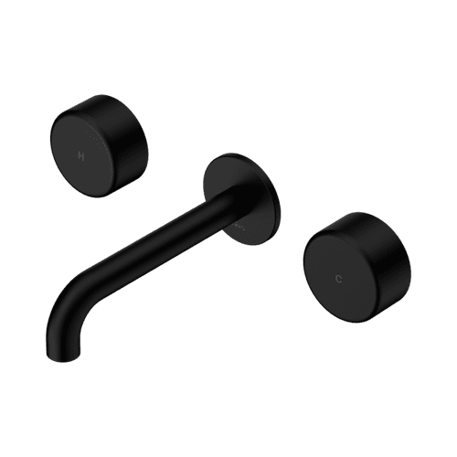 Serenity Wall Basin Set 160mm Spout With Metal Handle Matte Black