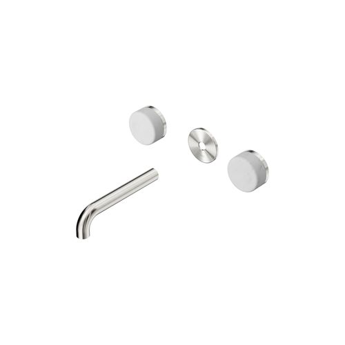 Serenity Wall Basin 160mm Spout + Carrara Handle Brushed Nickel