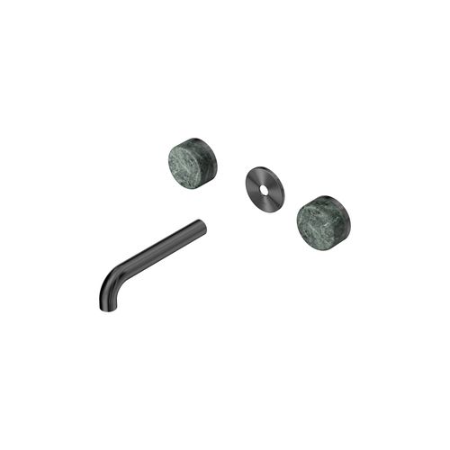 Serenity Wall Basin 160mm Spout + Verde Alpi Handle Gun Metal