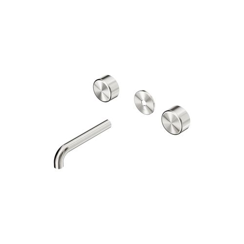 Serenity Wall Basin 160mm Spout + Metal Handle Brushed Nickel