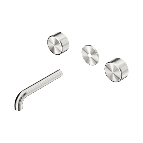 Serenity Wall Basin 160mm Spout + Metal Handle Brushed Nickel
