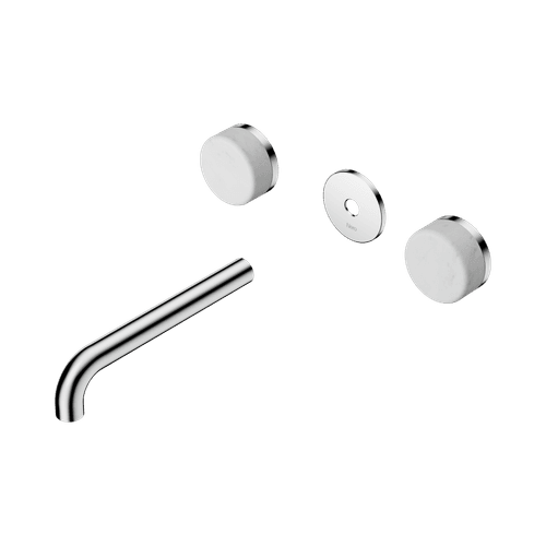 Serenity Wall Basin 185mm Spout + Carrara Handle Chrome