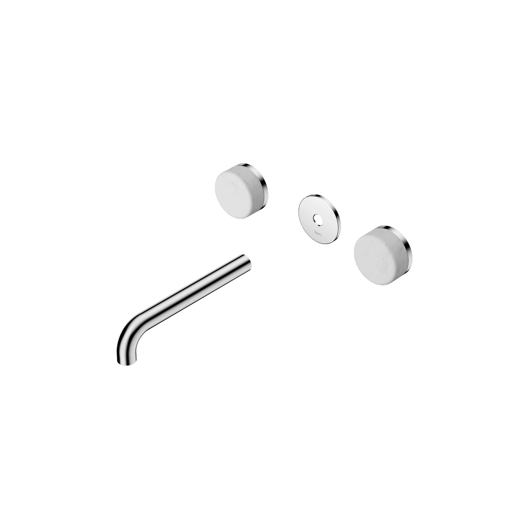 Serenity Wall Basin 185mm Spout + Carrara Handle Chrome