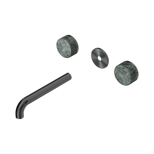 Serenity Wall Basin 185mm Spout + Verde Alpi Handle Gun Metal