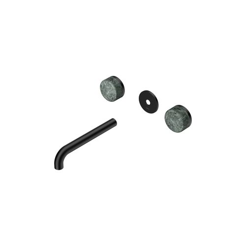 Serenity Wall Basin 185mm Spout + Verde Alpi Handle Matte Black