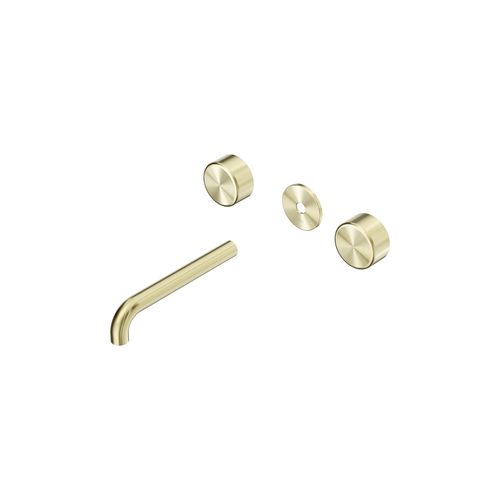 Serenity Wall Basin 185mm Spout + Metal Handle Brushed Gold