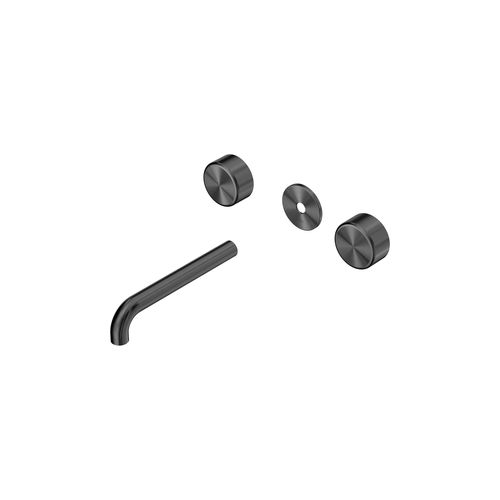 Serenity Wall Basin 185mm Spout + Metal Handle Gun Metal