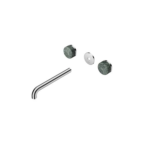 Serenity Wall Basin 220mm Spout + Verde Alpi Handle Chrome